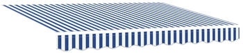 vidaXL Ersatzstoff f&uuml;r markisen f&uuml;r einen rahmen von 3 5 m x 2 m in blau und wei&szlig; (42000374)