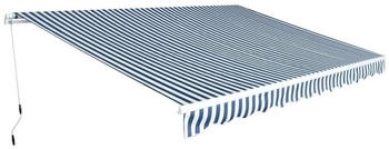 vidaXL Gelenkarmmarkise 450 cm blau/wei&szlig; (275565)