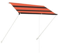 vidaXL Einziehbare Markise 200&times;150 cm Orange und Braun