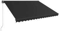 vidaXL Einziehbare Markise Handbetrieben 450 x 300 cm Anthrazit