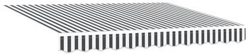 vidaXL Ersatzstoff f&uuml;r markisen f&uuml;r 3.5 x 2 m rahmen anthrazit und wei&szlig; (42000472)