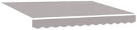 vidaXL Markisenersatzstoff Hellgrau 3,5 x 2,5 m Polyester
