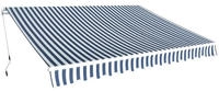 vidaXL Gelenkarmmarkise 350 cm Blau/Wei&szlig;
