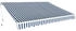 vidaXL Gelenkarmmarkise 350 cm blau/weiß (275564)