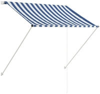 vidaXL Einziehbare Markise 100&times;150 cm Blau und Wei&szlig;