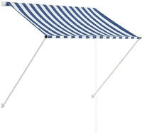 vidaXL Einziehbare Markise 150&times;150 cm Blau und Wei&szlig;