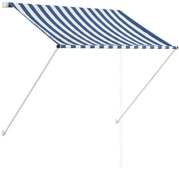 vidaXL Einziehbare Markise 150&times;150 cm blau und wei&szlig; (143746)