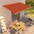vidaXL Einziehbare Markise handbetrieben 450 x 300 cm orange und braun (3051219)