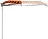vidaXL Einziehbare Markise handbetrieben 400 x 300 cm orange und braun (3051216)