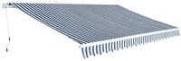 vidaXL Gelenkarmmarkise 500 cm Blau/Wei&szlig;