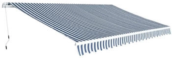 vidaXL Gelenkarmmarkise 500 cm blau/wei&szlig; (275566)