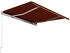 vidaXL Einziehbare Markise handbetrieben 350 x 250 cm orange und braun (3051211)
