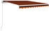 vidaXL Einziehbare Markise handbetrieben 350 x 250 cm orange und braun (3051211)
