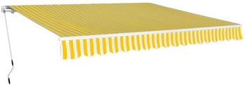 vidaXL Gelenkarmmarkise 400 cm gelb/weiß (275574)