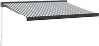 vidaXL Markise Einziehbar Anthrazit & Wei&szlig; 3,5x2,5 m Stoff & Aluminium