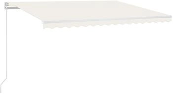 vidaXL Markise Manuell Einziehbar 400x350 cm Creme (3068977)
