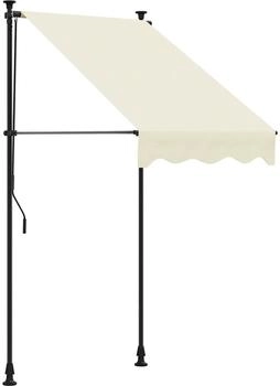 vidaXL Markise Einziehbar Creme 100x150 cm Stoff und Stahl (368743)