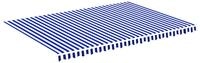 vidaXL Markisenbespannung Blau und Wei&szlig; 5x3,5 m