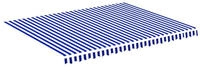 vidaXL Markisenbespannung Blau und Wei&szlig; 4,5x3,5 m