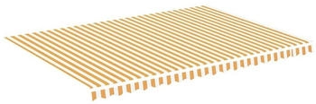 vidaXL Markisenbespannung Gelb und Wei&szlig; 5x3,5 m (311942)
