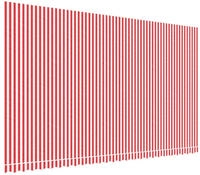 vidaXL Markisenbespannung Rot und Wei&szlig; Gestreift 6x3,5 m