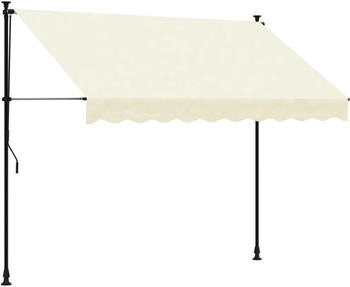 vidaXL Markise Einziehbar Creme 250x150 cm Stoff und Stahl (368746)