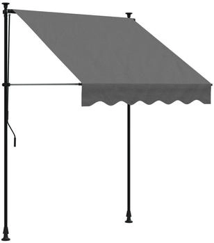 vidaXL Markise Einziehbar Anthrazit 150x150 cm Stoff und Stahl (368737)