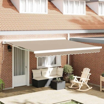vidaXL Markisen-Ersatzstoff Beige 400 x 300 cm Segeltuch (42000560)