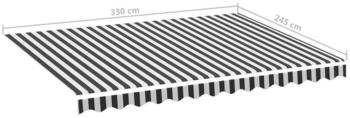 vidaXL Markisenbespannung Anthrazit und Wei&szlig; 3,5x2,5 m (311986)