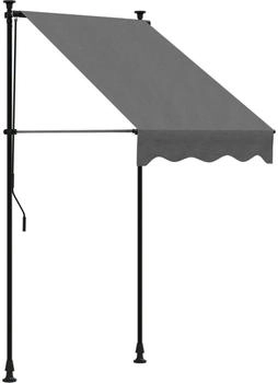 vidaXL Markise Einziehbar Anthrazit 100x150 cm Stoff und Stahl (368736)