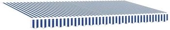 vidaXL Markisen-Ersatzstoff Blau und wei&szlig; 400 x 200 cm Segeltuch (42000375)
