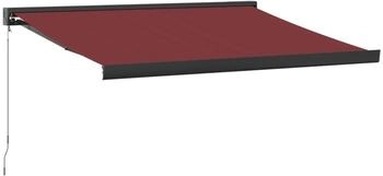 vidaXL Markise Manuell Weinrot 350x250 cm (3215319)