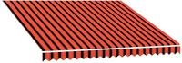 vidaXL Markisenbespannung Canvas Orange & Braun 3x2,5 m