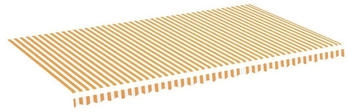 vidaXL Markisenbespannung Gelb und Wei&szlig; 6x3,5 m (311944)