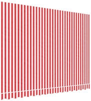 vidaXL Markisenbespannung Rot und Wei&szlig; Gestreift 3,5x2,5 m