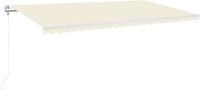 vidaXL Markise Automatisch Einziehbar 600x350 cm Creme
