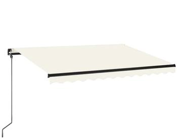 vidaXL Markise Manuell Einziehbar mit LED 350x250 cm Creme (3069082)