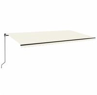vidaXL Markise Manuell Einziehbar 600x350 cm Creme