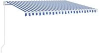 vidaXL Markise Manuell Einziehbar 400x350 cm Blau und Wei&szlig;