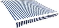 vidaXL Markisenbespannung Canvas Blau & Wei&szlig; 6x3 m (ohne Rahmen)