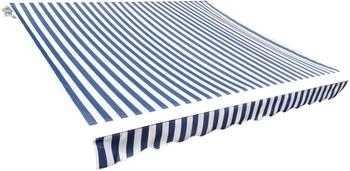 vidaXL Markisenbespannung Canvas Blau & Weiß 6x3 m (ohne Rahmen) (141012)
