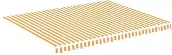 vidaXL Markisenbespannung Gelb und Weiß 4,5x3,5 m (311940)
