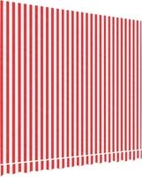 vidaXL Ersatzstoff f&uuml;r Markise Rot und Wei&szlig; 3x2,5 m Polyester