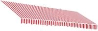 vidaXL Markisenbespannung Rot und Wei&szlig; Gestreift 4,5x3 m