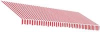 vidaXL Markisenbespannung Rot und Wei&szlig; Gestreift 4,5x3,5 m