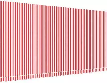 vidaXL Markisenbespannung Rot und Wei&szlig; Gestreift 6x3 m (367722)