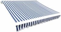 vidaXL Markisenbespannung Canvas Blau & Wei&szlig; 3,5x2,5 m