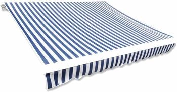 vidaXL Markisenbespannung Canvas Blau & Wei&szlig; 350x250 cm (143699)