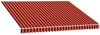 vidaXL Markisenbespannung Canvas Orange & Braun 4x3 m