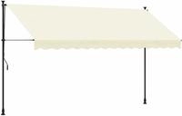 vidaXL Markise Einziehbar Creme 350x150 cm Stoff und Stahl